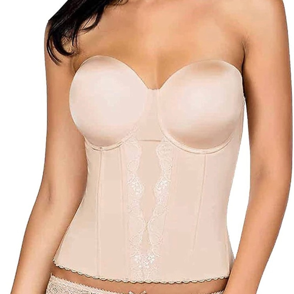 PARFAIT Women's Elissa Low-Back Bustier Bra P5017 in European Nude size 32D NEW